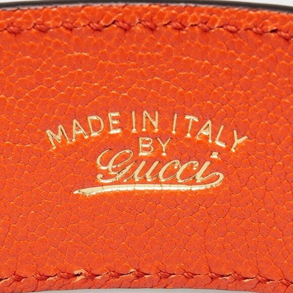Gucci Orange Leather Double G Aphrodite Mini Shoulder Bag - Picture 6 of 12